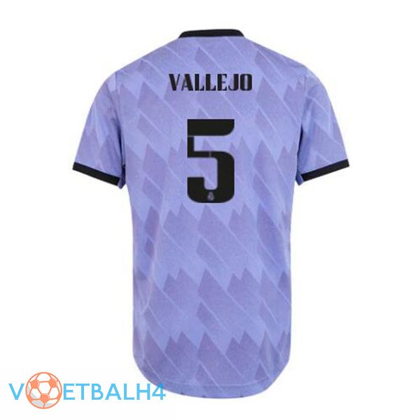 Real Madrid (Vallejo 5) voetbal jerseys uit paars 2022-2023