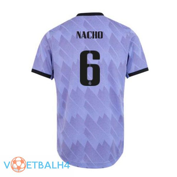 Real Madrid (Nacho 6) voetbal jerseys uit paars 2022-2023