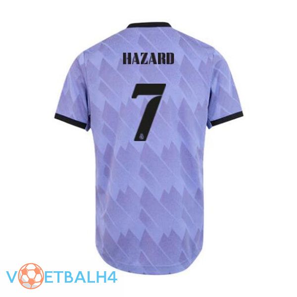 Real Madrid (Hazard 7) voetbal jerseys uit paars 2022-2023