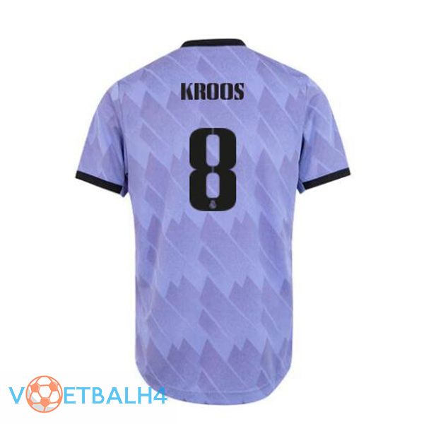 Real Madrid (Kroos 8) voetbal jerseys uit paars 2022-2023