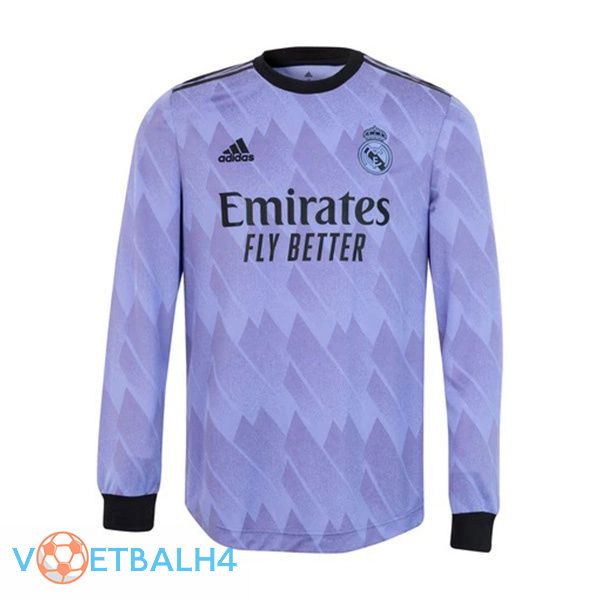 Real Madrid voetbal jerseys uit lange mouwpaars 2022-2023