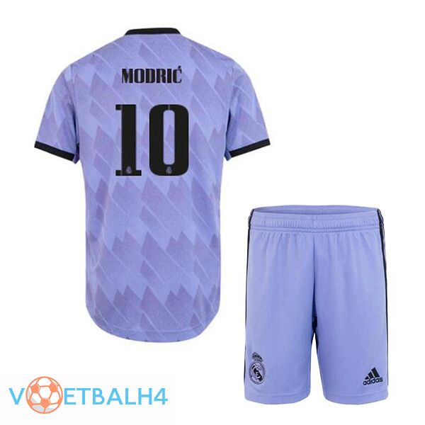 Real Madrid (Modrić 10) kinderen voetbal jerseys uit paars 2022-2023