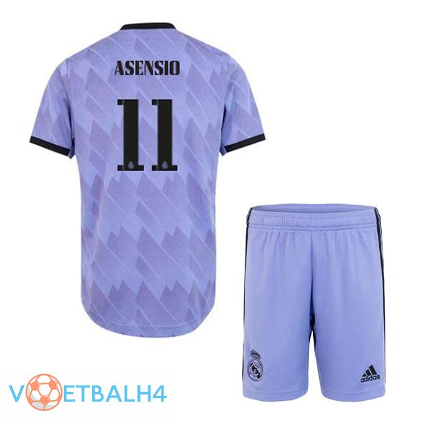 Real Madrid (Asensio 11) kinderen voetbal jerseys uit paars 2022-2023