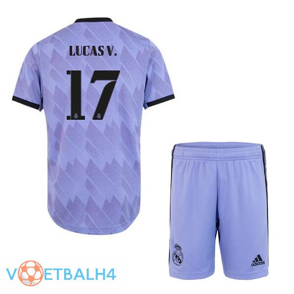 Real Madrid (Lucas V. 17) kinderen voetbal jerseys uit paars 2022-2023