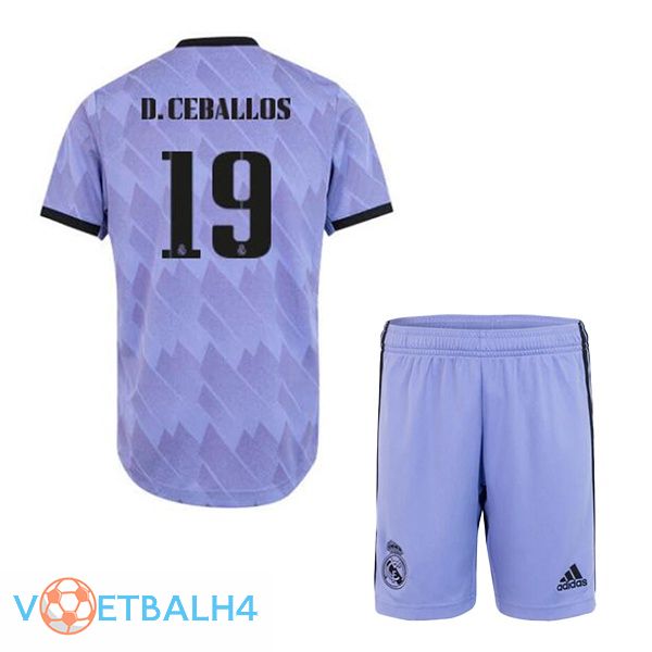 Real Madrid (D. Ceballos 19) kinderen voetbal jerseys uit paars 2022-2023