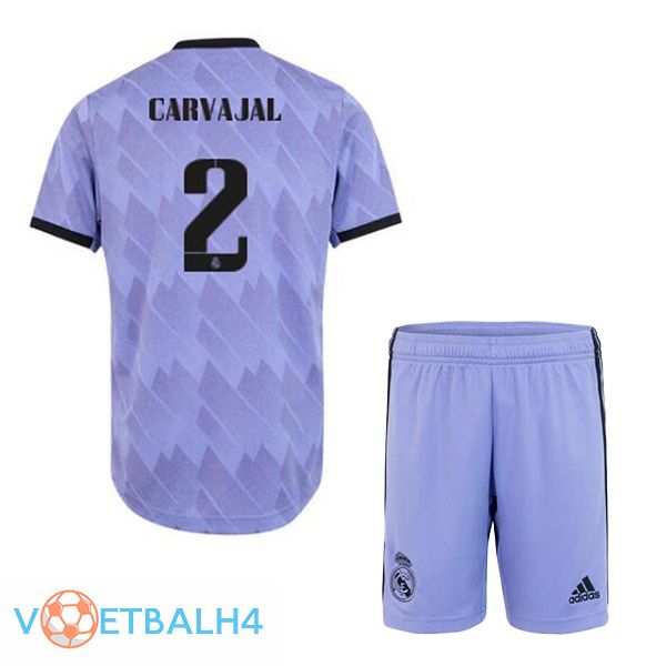 Real Madrid (Carvajal 2) kinderen voetbal jerseys uit paars 2022-2023