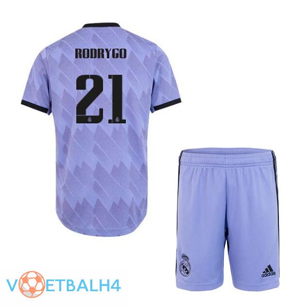 Real Madrid (Rodrygo 21) kinderen voetbal jerseys uit paars 2022-2023