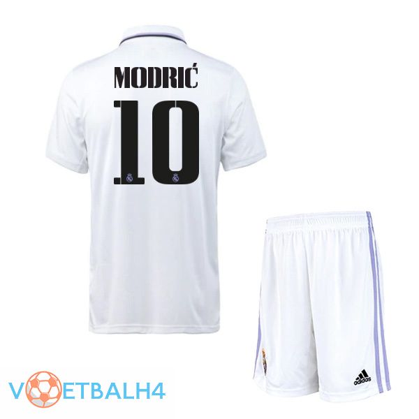 Real Madrid (Modrić 10) jersey thuis kinderen wit 2022/2023