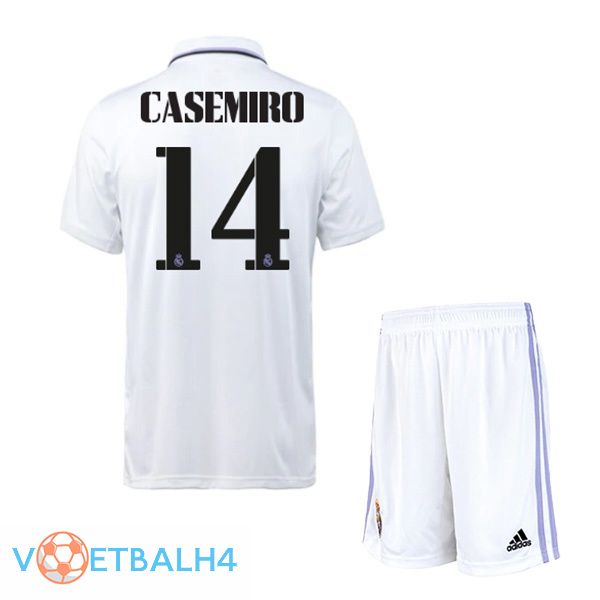 Real Madrid (Casemiro 14) jersey thuis kinderen wit 2022/2023