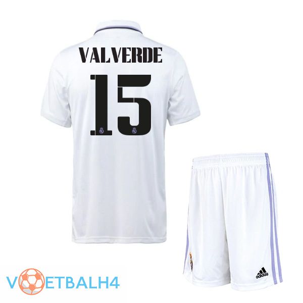 Real Madrid (Valgroente 15) jersey thuis kinderen wit 2022/2023