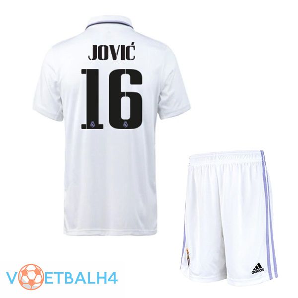 Real Madrid (Jović 16) jersey thuis kinderen wit 2022/2023