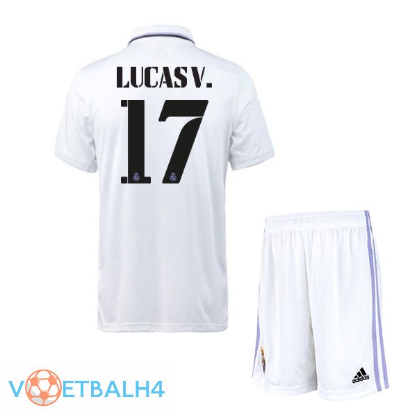 Real Madrid (Lucas V. 17) jersey thuis kinderen wit 2022/2023