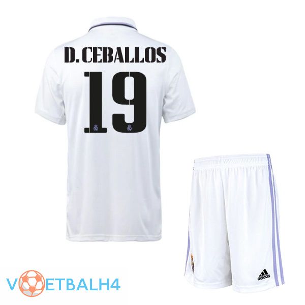 Real Madrid (D. Ceballos 19) jersey thuis kinderen wit 2022/2023