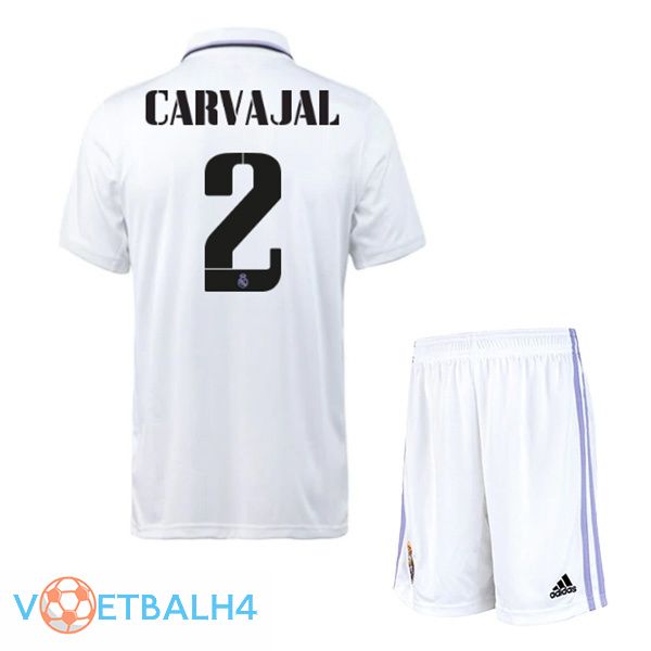 Real Madrid (Carvajal 2) jersey thuis kinderen wit 2022/2023