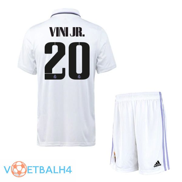 Real Madrid (Vini Jr. 20) jersey thuis kinderen wit 2022/2023