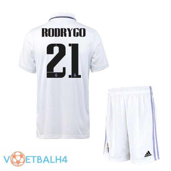 Real Madrid (Rodrygo 21) jersey thuis kinderen wit 2022/2023