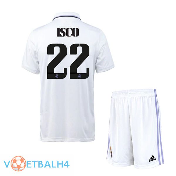 Real Madrid (Isco 22) jersey thuis kinderen wit 2022/2023