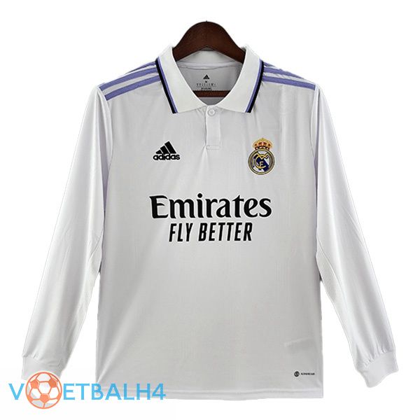 Real Madrid jersey lange mouwthuis wit 2022/2023