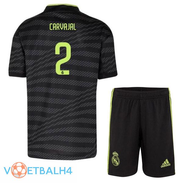 Real Madrid (Carvajal 2) kinderen voetbal jerseys derde zwart 2022-2023