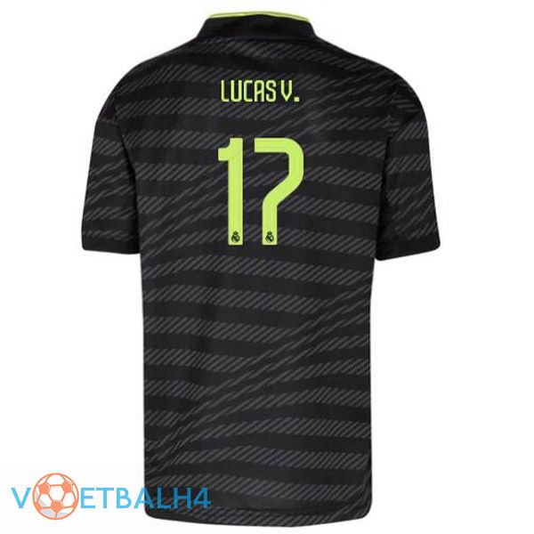 Real Madrid (Lucas V. 17) voetbal jerseys derde zwart 2022-2023