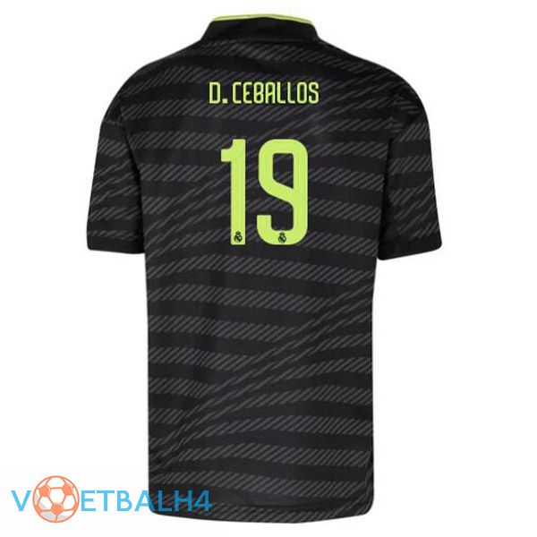 Real Madrid (D. Ceballos 19) voetbal jerseys derde zwart 2022-2023