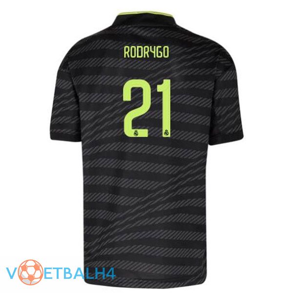 Real Madrid (Rodrygo 21) voetbal jerseys derde zwart 2022-2023