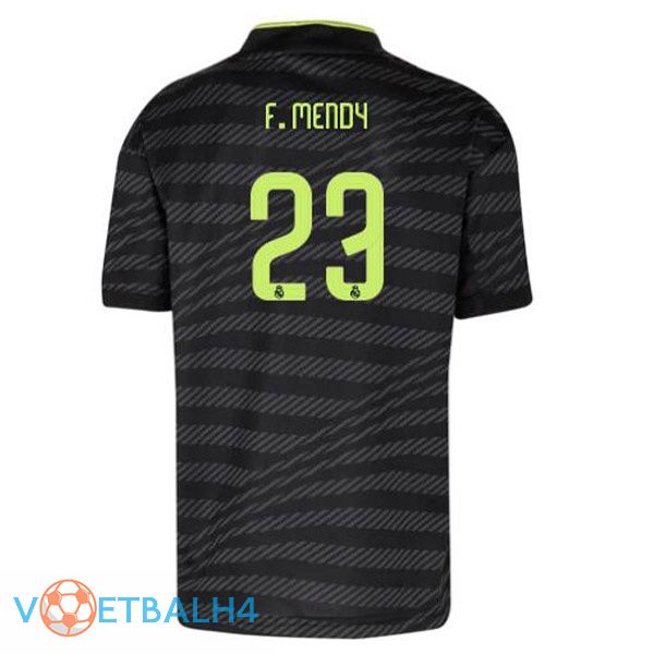 Real Madrid (F. Mendy 23) voetbal jerseys derde zwart 2022-2023