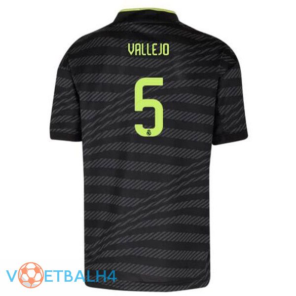 Real Madrid (Vallejo 5) voetbal jerseys derde zwart 2022-2023