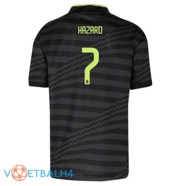 Real Madrid (Hazard 7) voetbal jerseys derde zwart 2022-2023