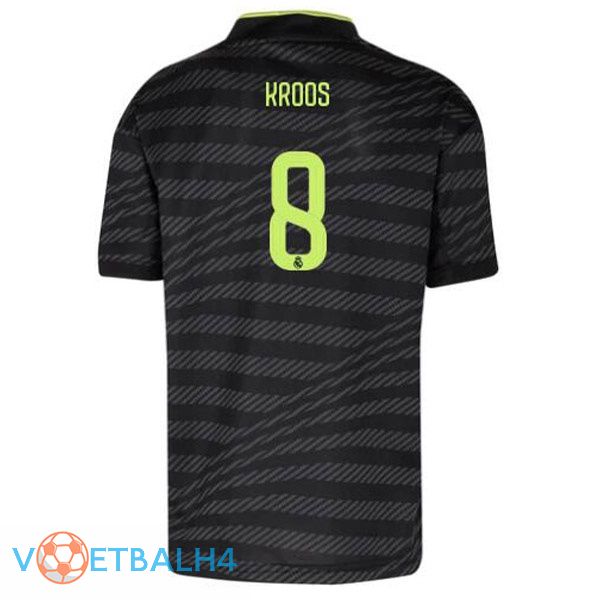 Real Madrid (Kroos 8) voetbal jerseys derde zwart 2022-2023