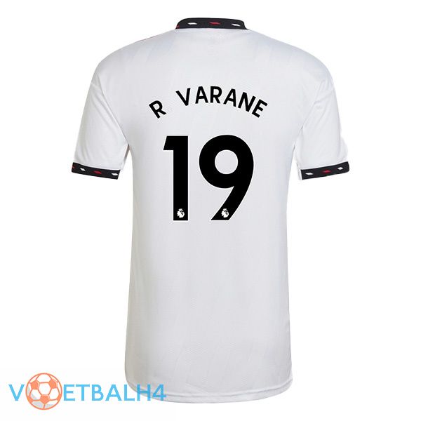 Manchester United (R. VARANE 19) voetbal jersey uit wit 2022/2023