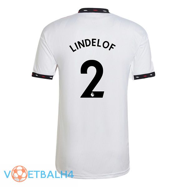 Manchester United (LINDELOF 2) voetbal jersey uit wit 2022/2023