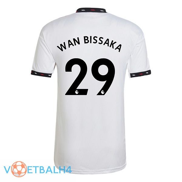 Manchester United (WAN-BISSAKA 29) voetbal jersey uit wit 2022/2023