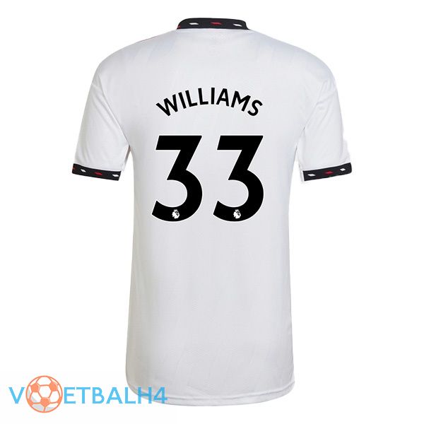 Manchester United (WILLIAMS 33) voetbal jersey uit wit 2022/2023