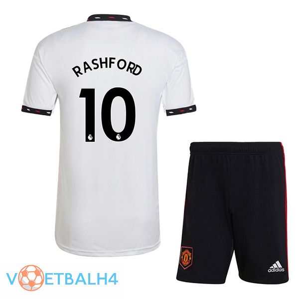 Manchester United (RASHFORD 10) kinderen voetbal jersey uit wit 2022/2023