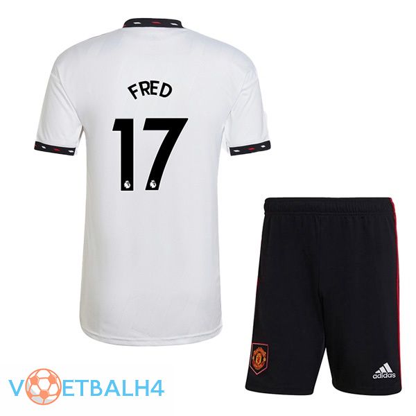 Manchester United (Frood 17) kinderen voetbal jersey uit wit 2022/2023