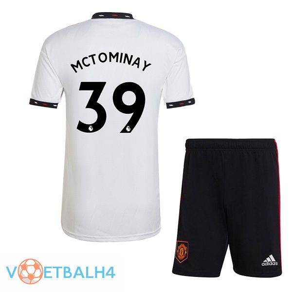 Manchester United (MCTOMINAY 39) kinderen voetbal jersey uit wit 2022/2023