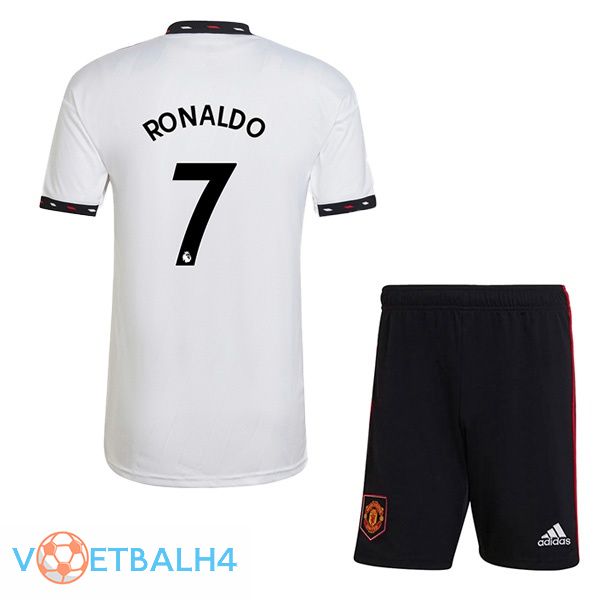 Manchester United (RONALDO 7) kinderen voetbal jersey uit wit 2022/2023