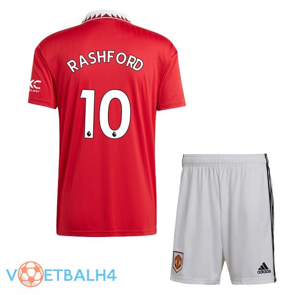 Manchester United (RASHFORD 10) kinderen voetbal jersey thuis rood 2022/2023