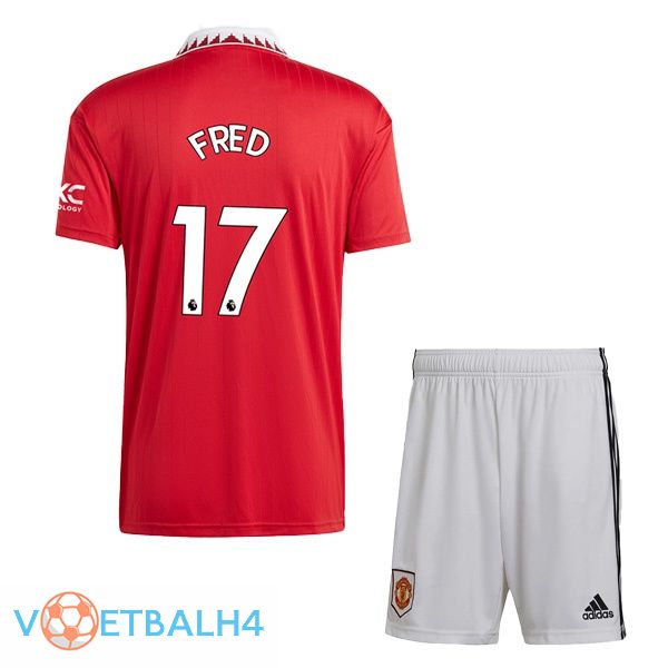 Manchester United (Frood 17) kinderen voetbal jersey thuis rood 2022/2023