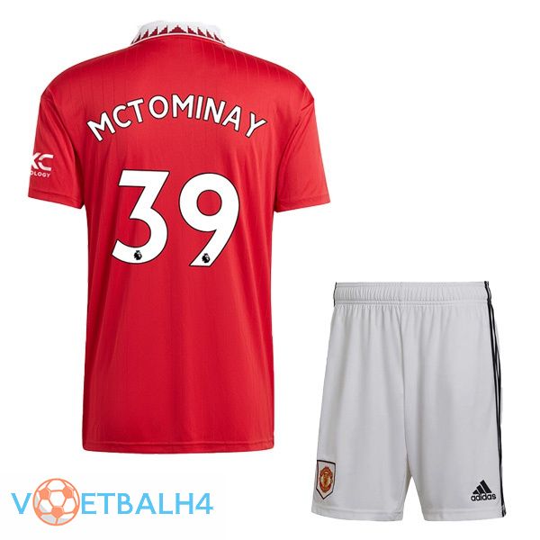 Manchester United (MCTOMINAY 39) kinderen voetbal jersey thuis rood 2022/2023