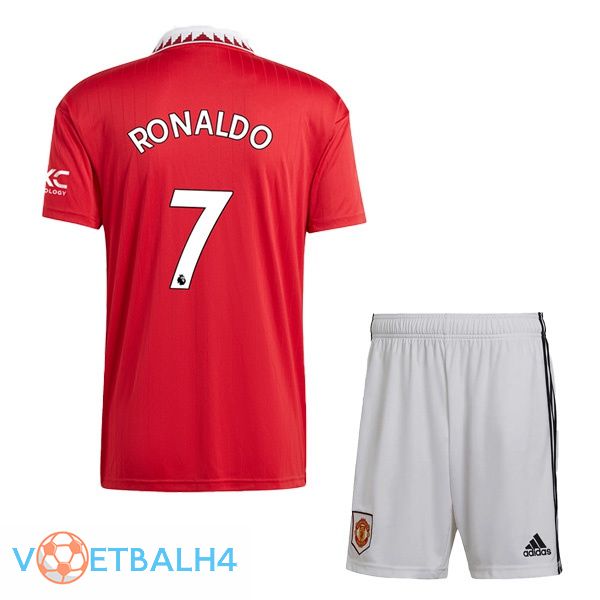 Manchester United (RONALDO 7) kinderen voetbal jersey thuis rood 2022/2023