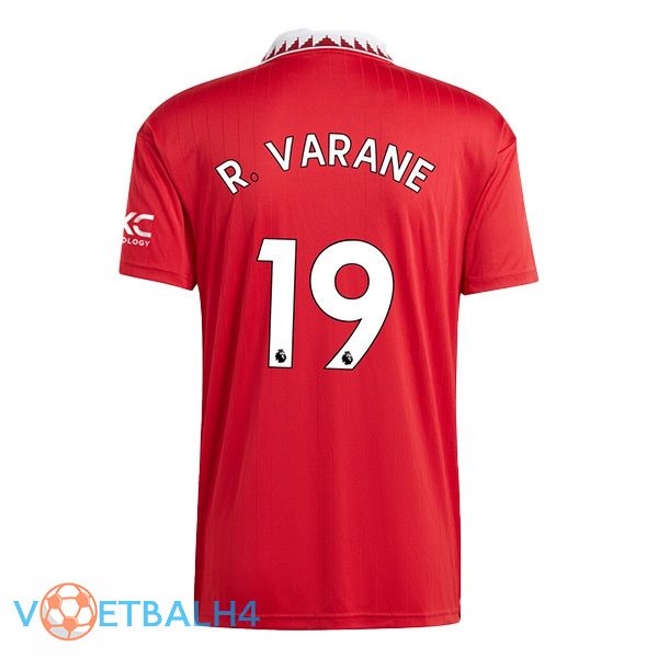 Manchester United (R. VARANE 19) voetbal jersey thuis rood 2022/2023