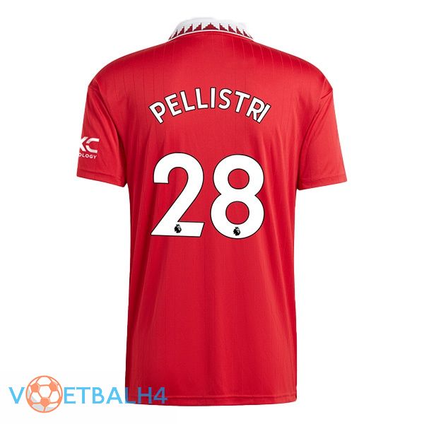 Manchester United (PELLISTRI 28) voetbal jersey thuis rood 2022/2023