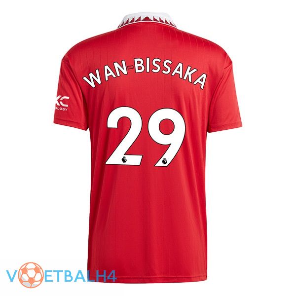 Manchester United (WAN-BISSAKA 29) voetbal jersey thuis rood 2022/2023