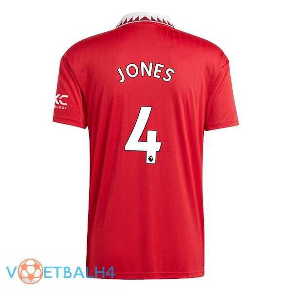 Manchester United (JONES 4) voetbal jersey thuis rood 2022/2023