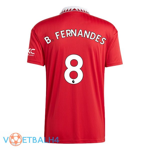 Manchester United (B. FERNANDES 8) voetbal jersey thuis rood 2022/2023