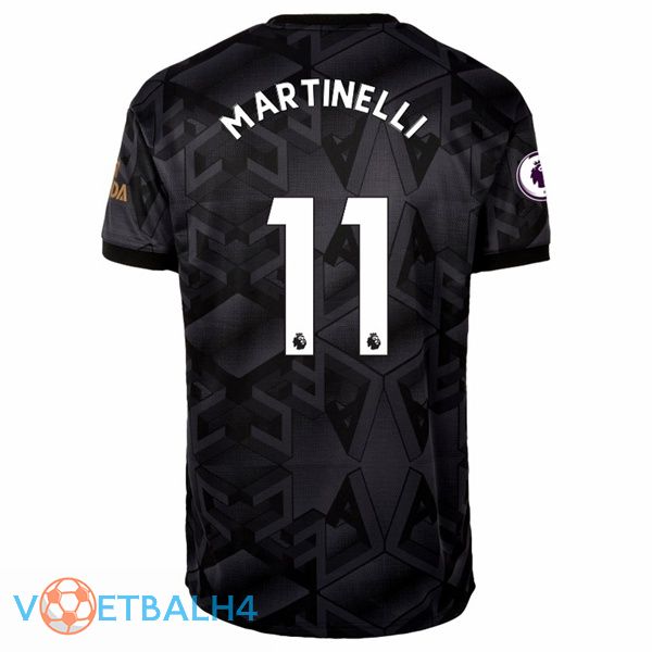 Arsenal (MARTINELLI 11) voetbal jersey uit zwart 2022/2023