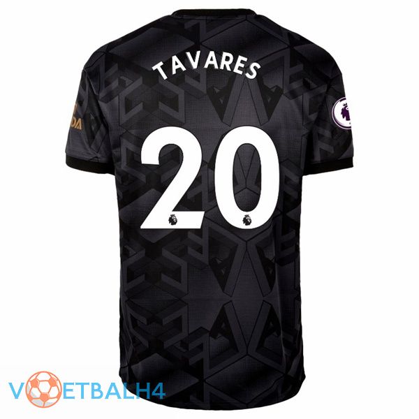 Arsenal (TAVARES 20) voetbal jersey uit zwart 2022/2023