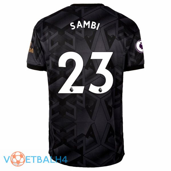 Arsenal (SAMBI 23) voetbal jersey uit zwart 2022/2023